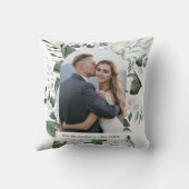 美しいフローラと緑のフォトアー結婚チ クッション (裏面)