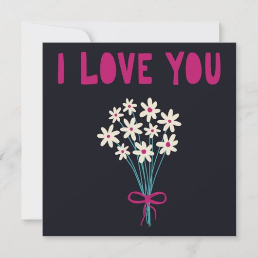 美しいフローラによるバレンタインデーへの招待 シーズンカード (正面)