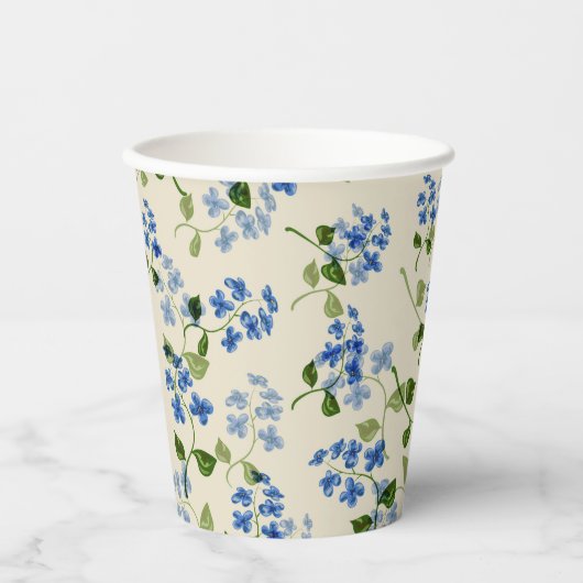 美しいフローラのシームレスなパターン 紙コップ (正面)