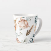 美しいフローラのシームレスなヴィンテージ カフェラテマグ (右アングル)