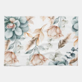 美しいフローラのシームレスなヴィンテージ キッチンタオル (横)