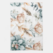 美しいフローラのシームレスなヴィンテージ キッチンタオル (縦)