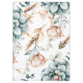 美しいフローラのシームレスなヴィンテージ クリップボード (裏面)