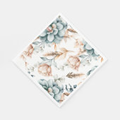 美しいフローラのシームレスなヴィンテージ スタンダードランチョンナプキン (角)