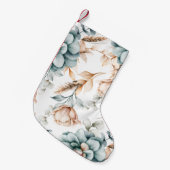 美しいフローラのシームレスなヴィンテージ スモールクリスマスストッキング (正面 (吊り時))