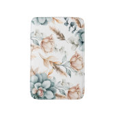 美しいフローラのシームレスなヴィンテージ バスマット (正面縦)