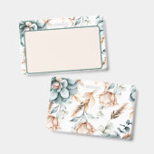 美しいフローラのシームレスなヴィンテージ バッジ (正面＆裏面)