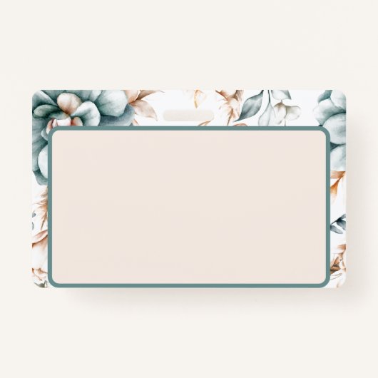 美しいフローラのシームレスなヴィンテージ バッジ (正面)