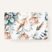 美しいフローラのシームレスなヴィンテージ バッジ (裏面)