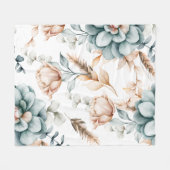 美しいフローラのシームレスなヴィンテージ フリースブランケット (正面(横))