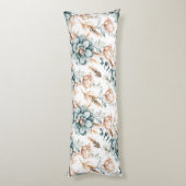 美しいフローラのシームレスなヴィンテージ ボディピロー (裏面 (縦))