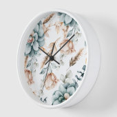 美しいフローラのシームレスなヴィンテージ 壁時計 (傾斜)