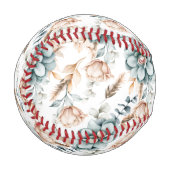 美しいフローラのシームレスなヴィンテージ 野球ボール (正面左)