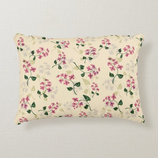 美しいフローラのシ忘れームレームパターン – PIではない アクセントクッション (正面)