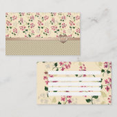 美しいフローラのシ忘れームレームパターン – PIではない 名刺 (正面/裏面)