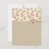 美しいフローラのシ忘れームレームパターン – PIではない 招待状 (正面)