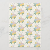 美しいフローラのパーム素朴フラワーベビーシャワー 招待状 (裏面)