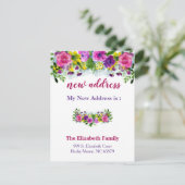美しいフローラの新しいアドレスの移動告知 案内ポストカード (スタンド正面)