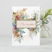 美しいフローラの母の日 招待状 (スタンド正面)