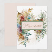 美しいフローラの母の日 招待状 (正面/裏面)