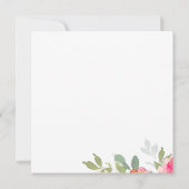 美しいフローラの移動発表の新しいアドレス 招待状 (裏面)