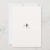 美しいフローラの結婚水色 招待状 (裏面)