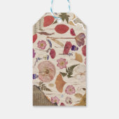 美しいフローラを押した ギフトタグ (裏面)