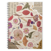 美しいフローラを押した ノートブック (正面)