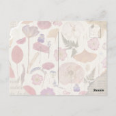 美しいフローラを押した ポストカード (裏面)