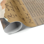 美しいフローラを押した ラッピングペーパー (ロールコーナー)