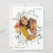 美しいフローラアーチフォトウェディング日付を保存 セーブザデート (正面)