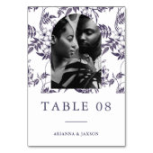 美しいフローラアーチ結婚写真 テーブルナンバー (裏面)