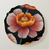 美しいフローラア鮮やかートブロッサムはっきりしたデコル ラウンドクッション (裏面)