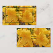 美しいフローライエローアザレア写真 名刺 (正面/裏面)