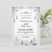 美しいフローライスラム結婚式招待状カード 招待状 (スタンド正面)