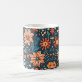 美しいフローラインスピレーション コーヒーマグカップ