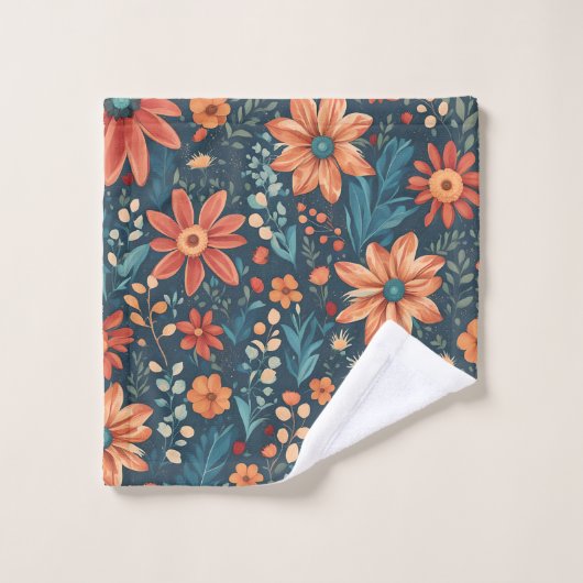 美しいフローラインスピレーション バスタオルセット (ウォッシュタオル)