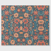 美しいフローラインスピレーション ラッピングペーパー (フラット)