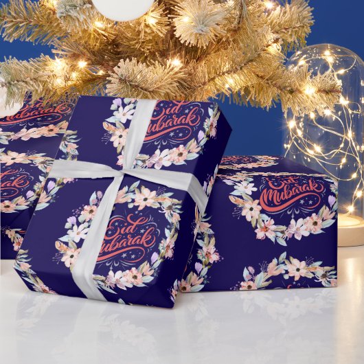 美しいフローライードギフトラップムスリムホリデー ラッピングペーパー (クリスマス)