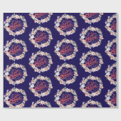 美しいフローライードギフトラップムスリムホリデー ラッピングペーパー (フラット)