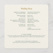 美しいフローラウォーターカラーアイボリー結婚ズ プログラム (裏面)