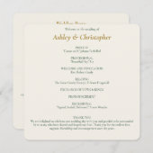 美しいフローラウォーターカラーアイボリー結婚ズ プログラム (正面/裏面)