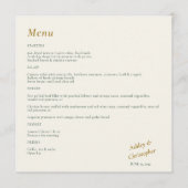 美しいフローラウォーターカラーアイボリー結婚ズ メニュー (正面)