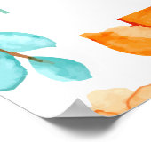 美しいフローラウォーターカラーザセレニティ祈りの言葉 ポスター (角)