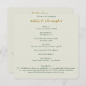 美しいフローラウォーターカラー結婚セージ プログラム (正面/裏面)