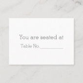 美しいフローラウォーター結婚カラーのDIY座席表 プレイスカード (裏面)
