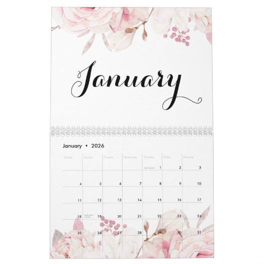 美しいフローラウォールカレンダー2025 カレンダー (1月 2026)