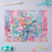 美しいフローラウミガメ 薄葉紙 (クラフト)