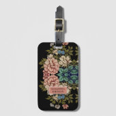 美しいフローラエレガントインスパイアヴィンテージ花 ラゲッジタグ (正面縦)