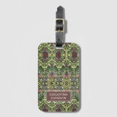 美しいフローラエレガントウィリアムインスパイアモリスL ラゲッジタグ (正面縦)
